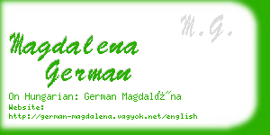magdalena german business card